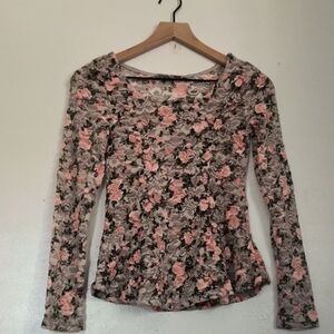 Level Eight Floral Lace Long Sleeve Top Sz S Women